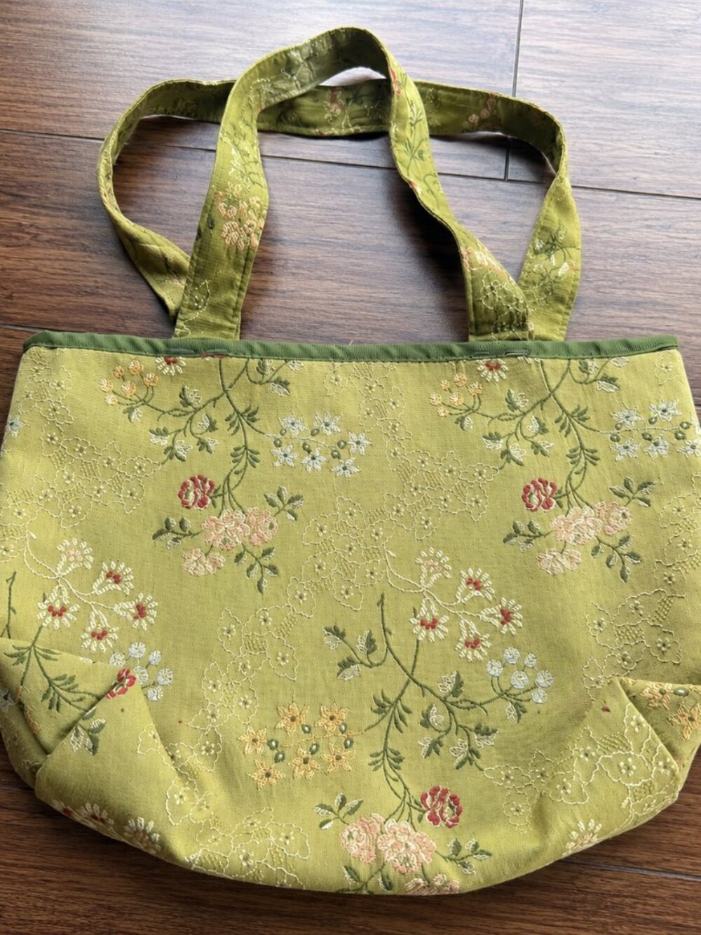 Vintage Floral Jacquard Tote Bag | Cottagecore Botanical